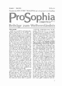 ProSophia Mai-2004 Deckblatt