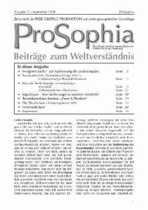 ProSophia 09-2004 Deckblatt